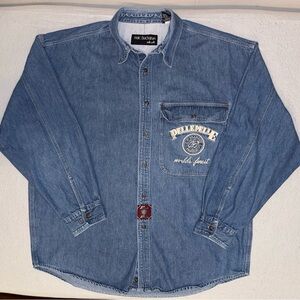 Pelle Pelle by Marc Buchanan Blue denim Shirt Vintage